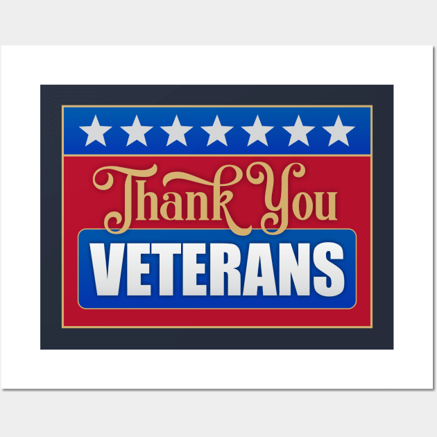 Thank You Veterans Wall Art by Dale Preston Design